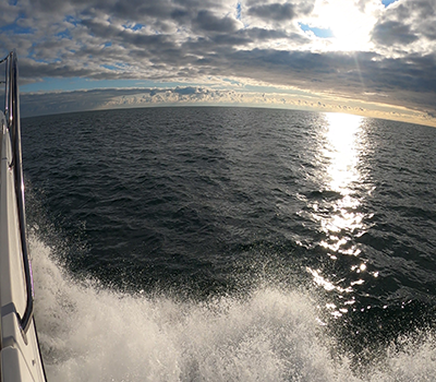 Merry Fisher 895 powerboat at sea